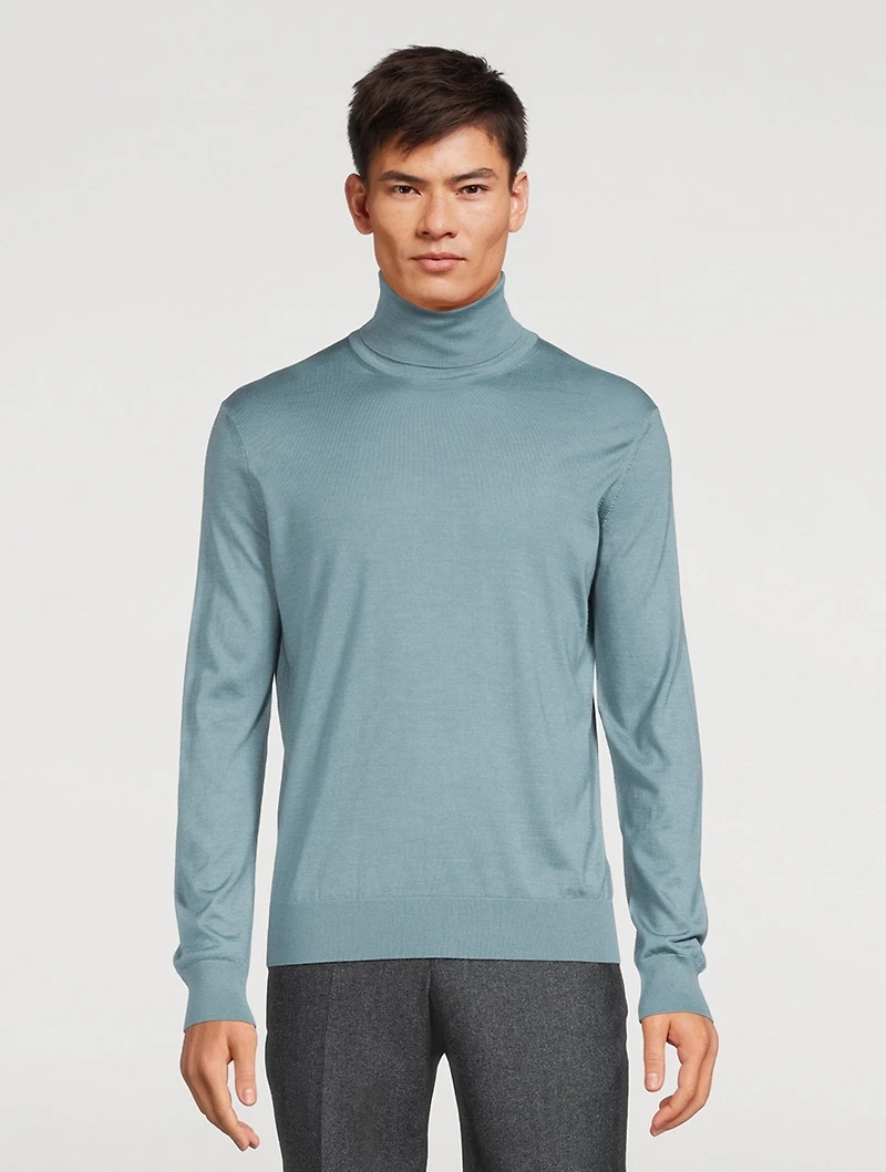 Cashmere And Silk Turtleneck Sweater
