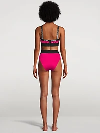 Crystal-Embellished Logo-Band Spandex Brief