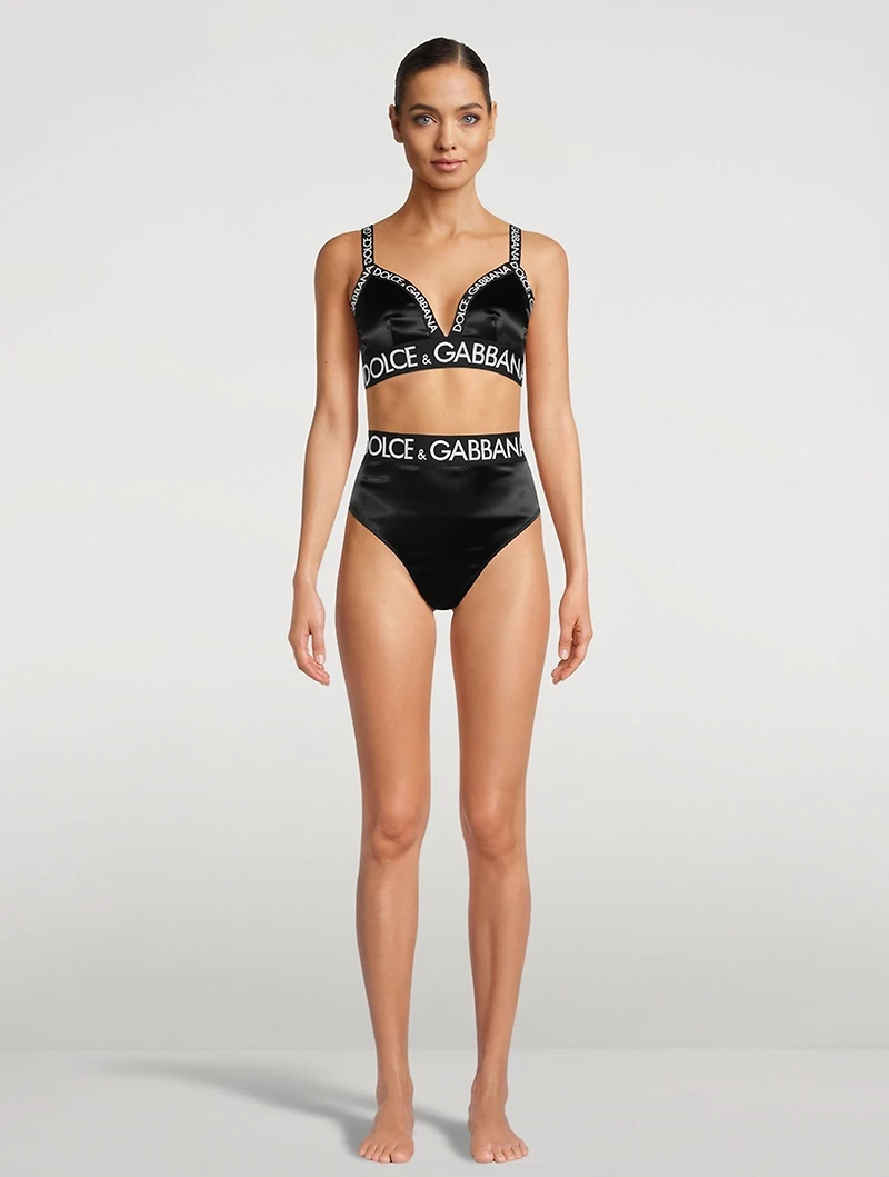 Logo-Band Satin Brief