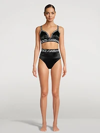 Logo-Band Satin Brief