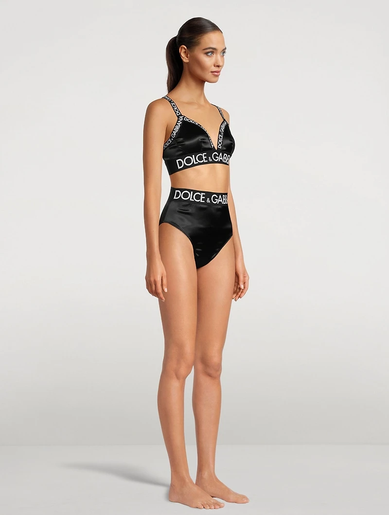 Logo-Band Satin Brief