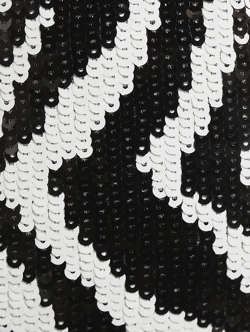 Logo-Band Sequin Brief Zebra Print
