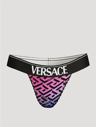 Logo Thong Greca Print