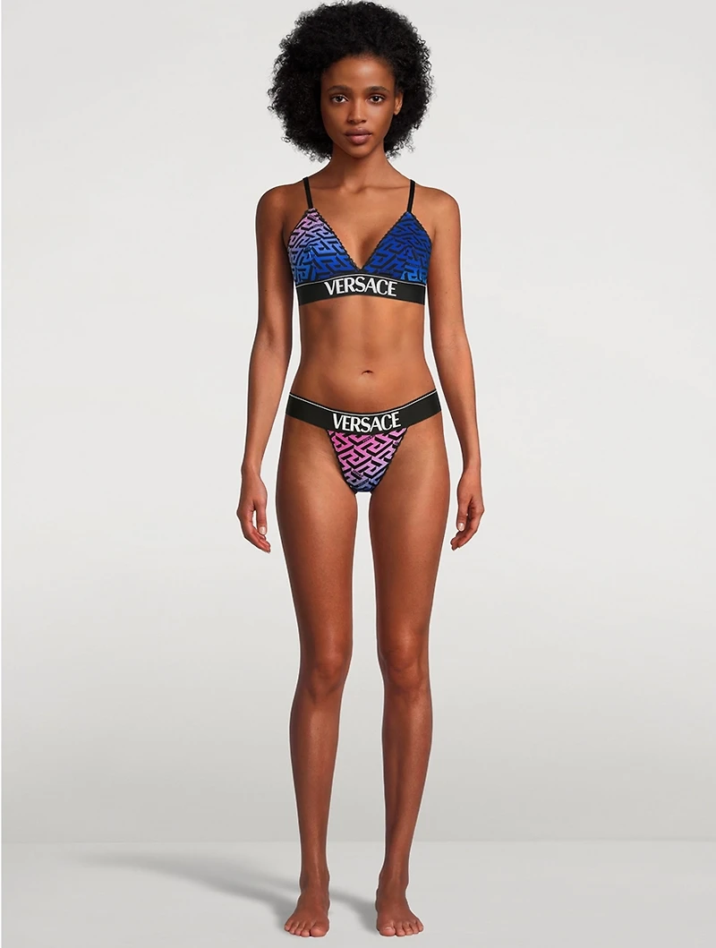 Logo Thong Greca Print