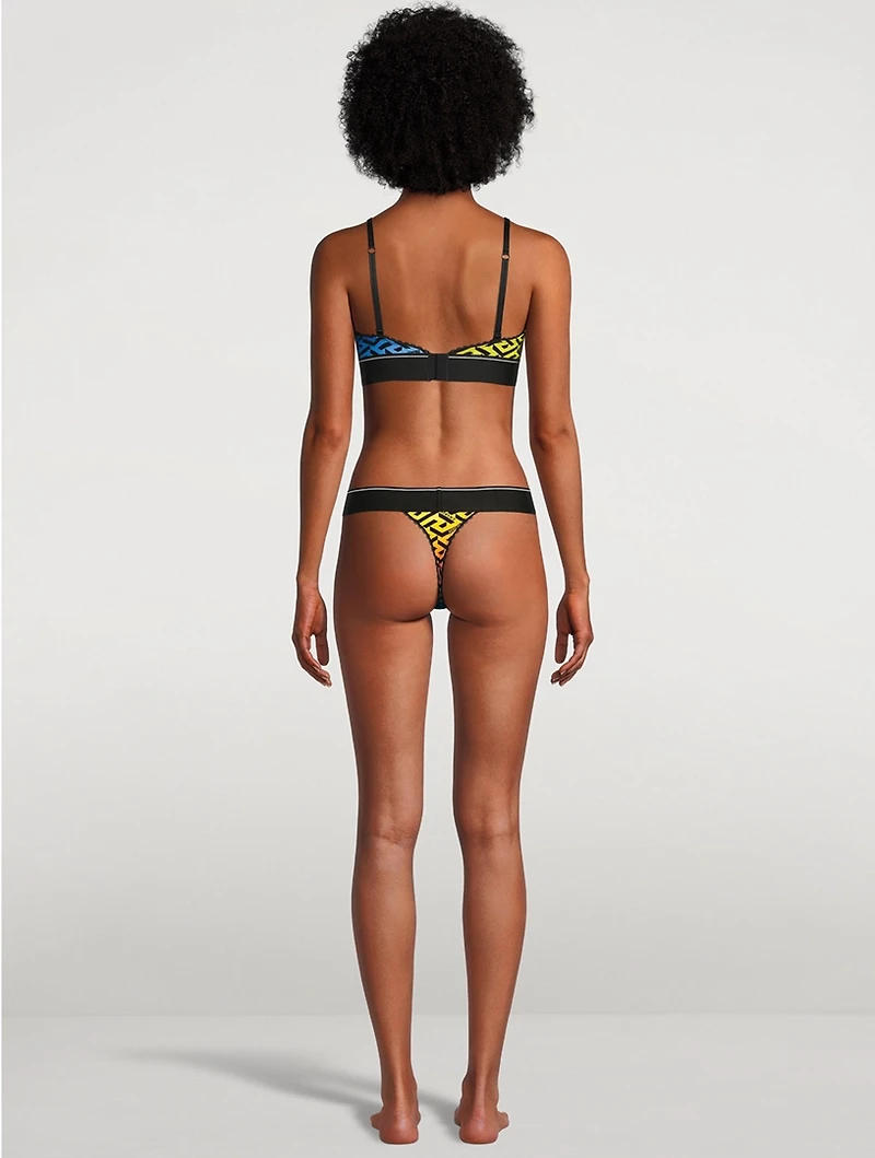 Logo Thong Greca Print