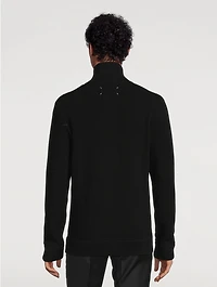 Cotton And Wool Zip Cardigan