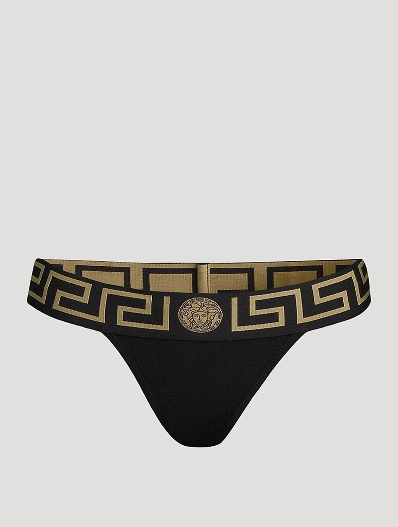 Greca Border Thong