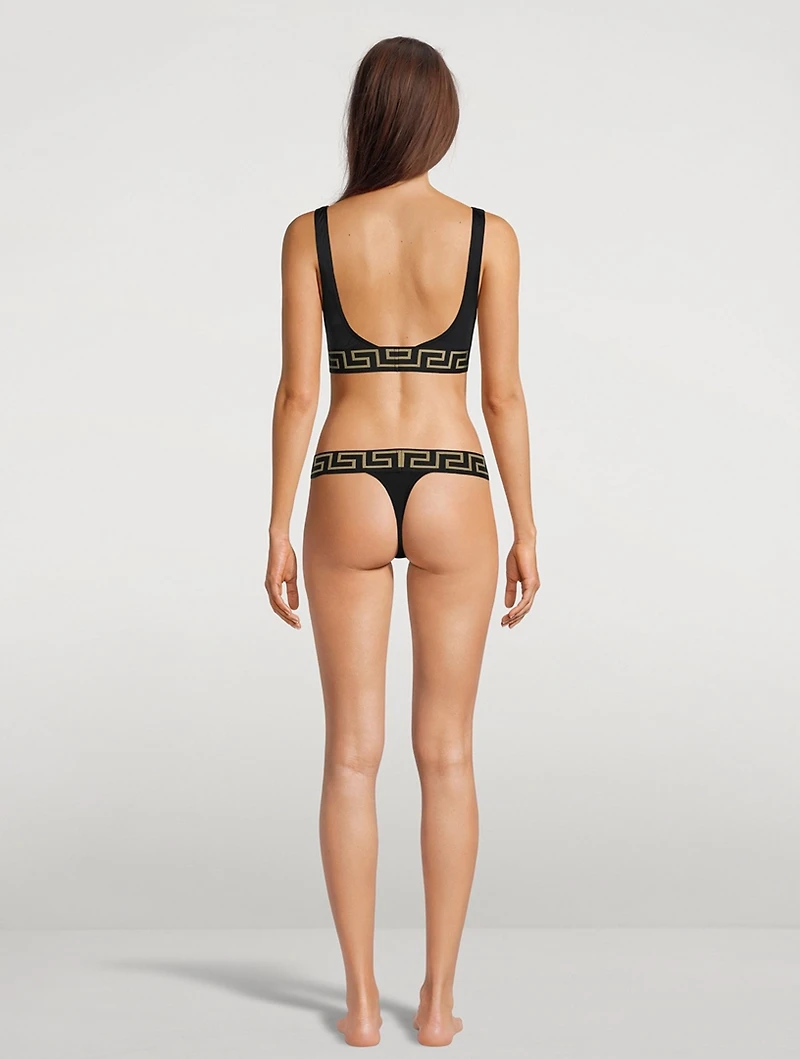 Greca Border Thong