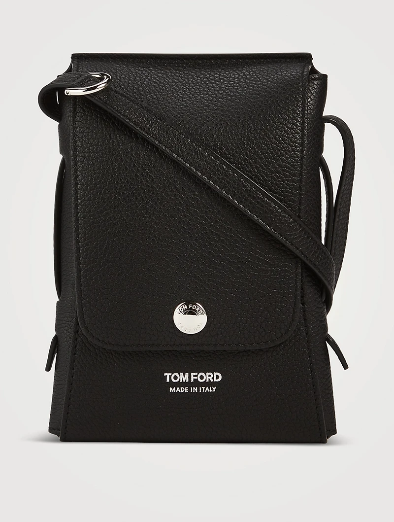 Leather Envelope Pouch With Strap