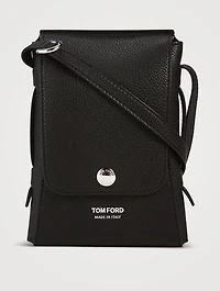 Leather Envelope Pouch With Strap