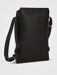 Leather Envelope Pouch With Strap