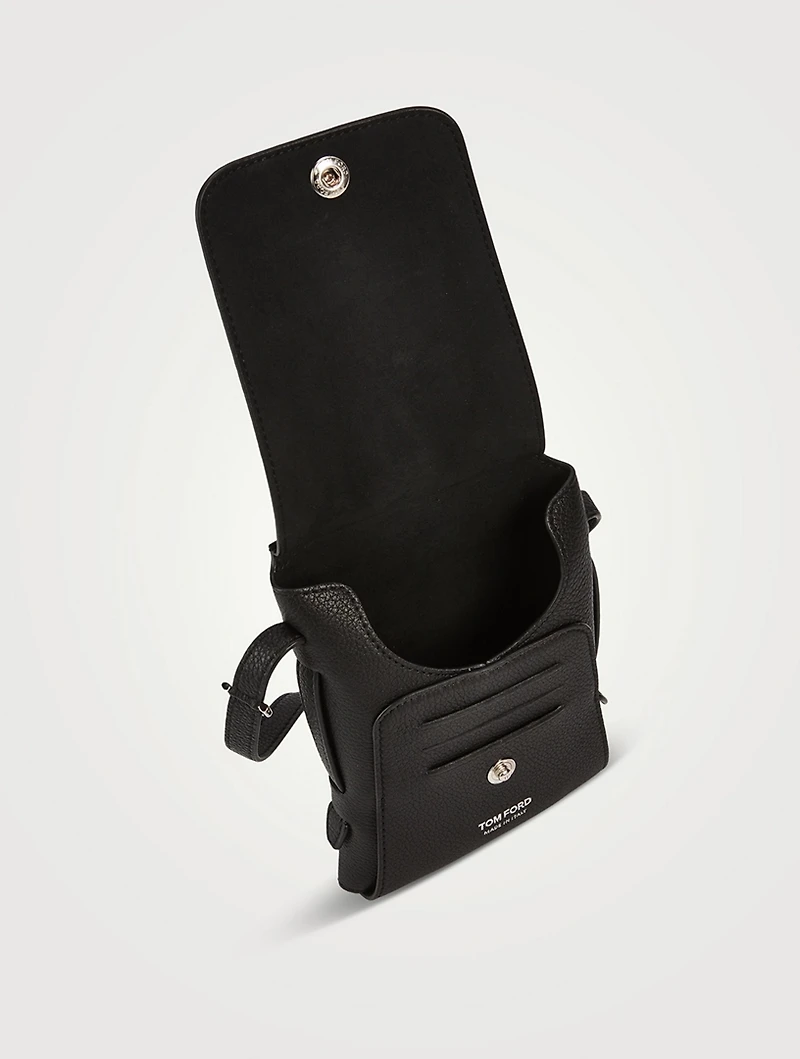 Leather Envelope Pouch With Strap