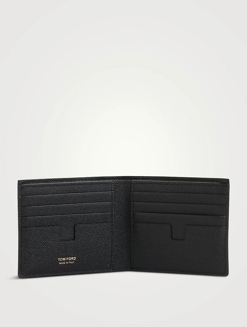T Line Leather Bifold Wallet