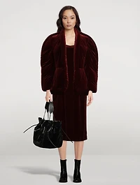 Vilsa Velvet Puffer Jacket