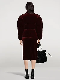 Vilsa Velvet Puffer Jacket