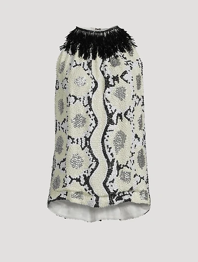 Cuzo Embellished Sleeveless Top