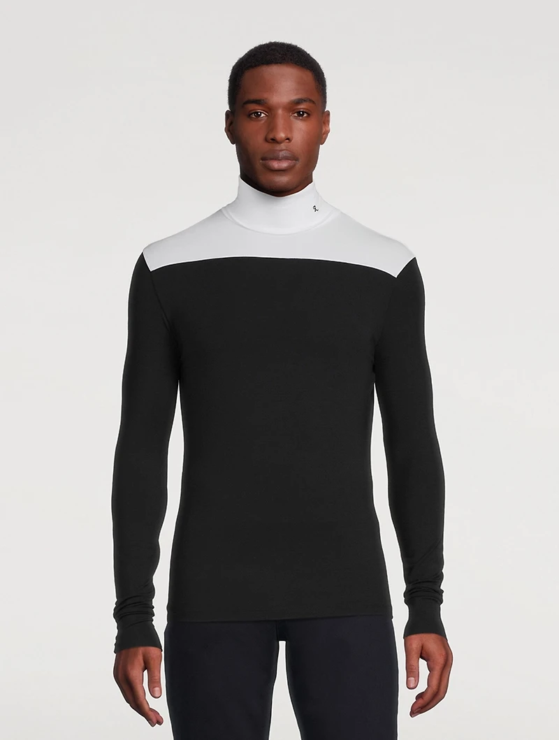 Colourblock Turtleneck Sweater
