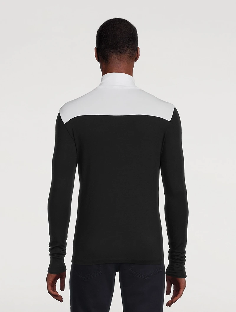 Colourblock Turtleneck Sweater