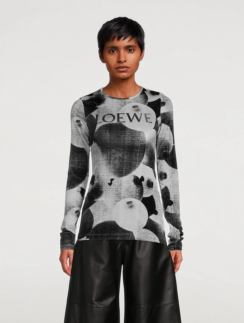 Velvet Top Balloon Print