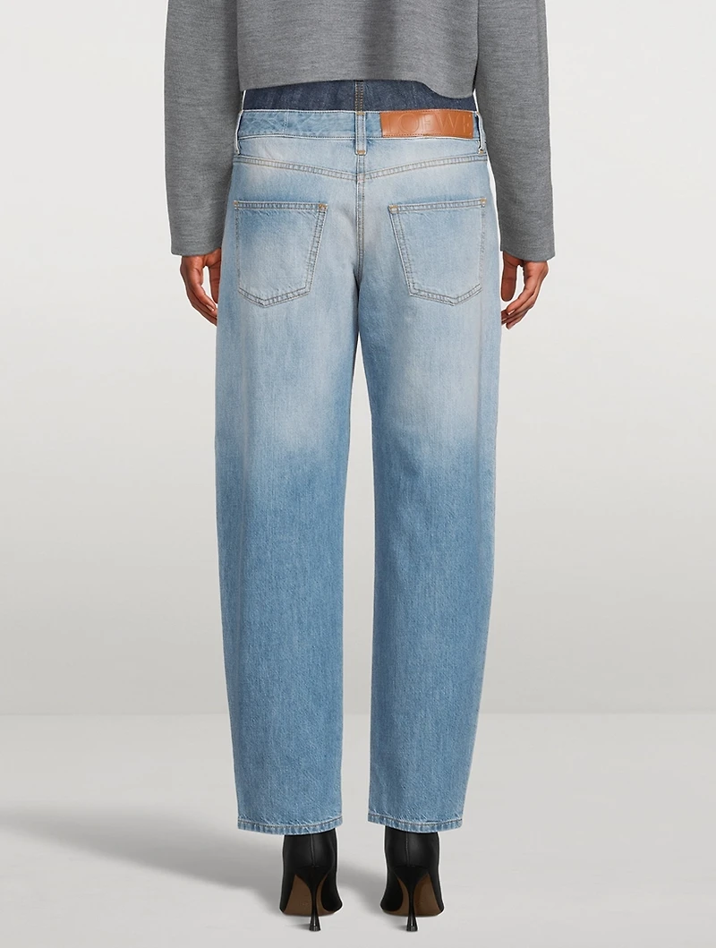 Trompe L'oeil Wide-Leg Jeans