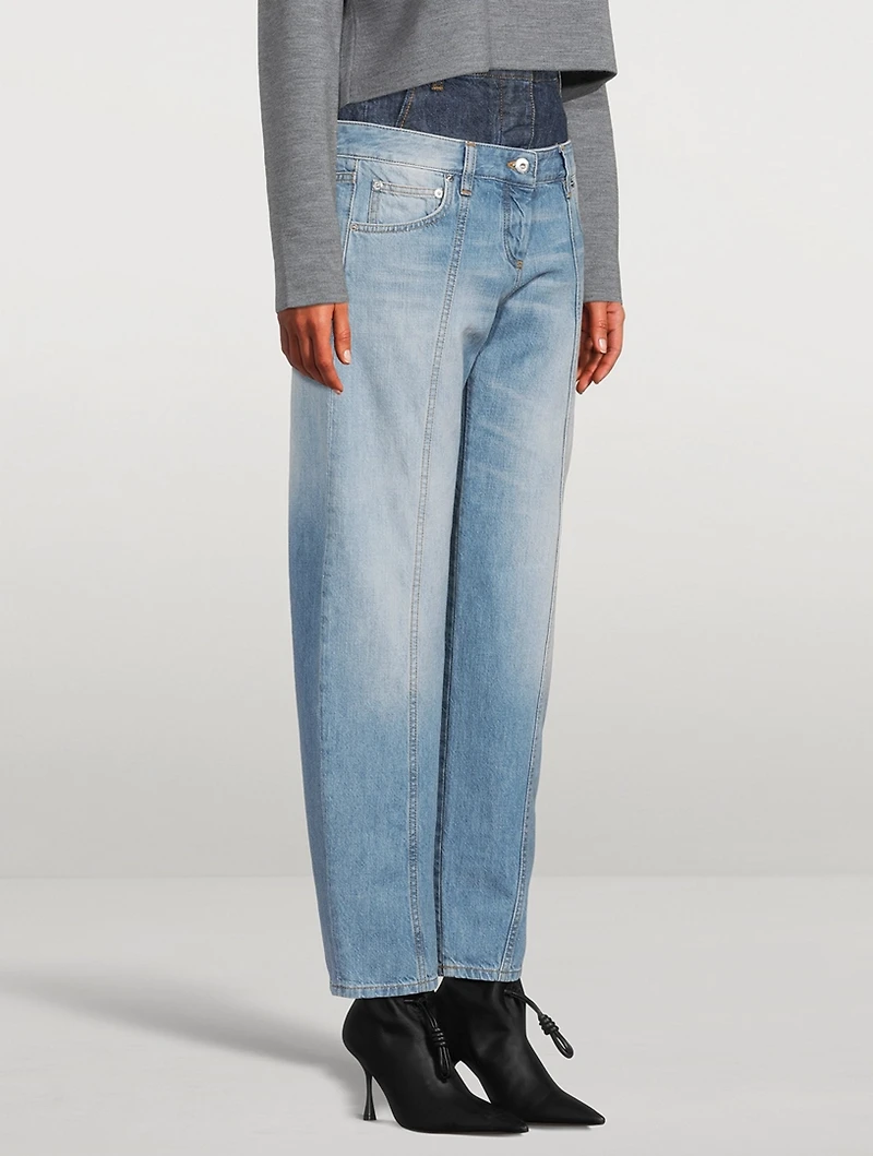 Trompe L'oeil Wide-Leg Jeans