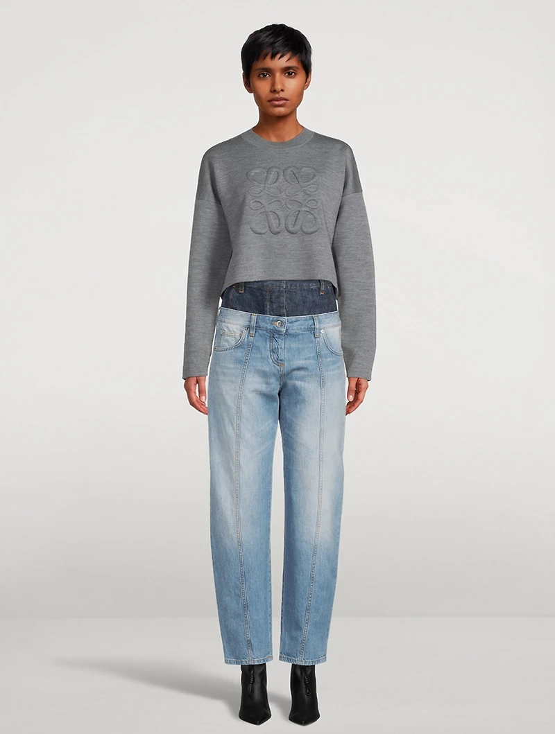 Trompe L'oeil Wide-Leg Jeans