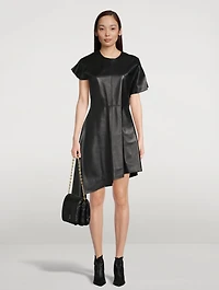Asymmetric Leather Dress