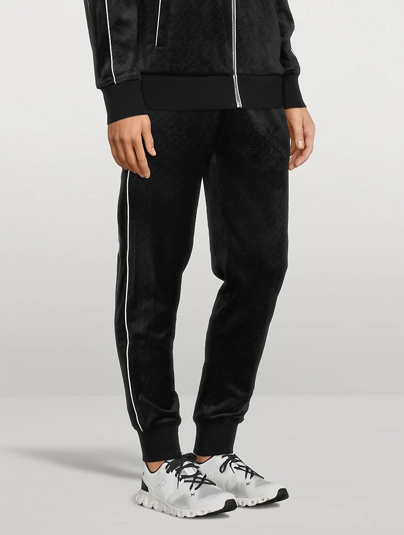 Monogram Rucker Velour Jogger Pants