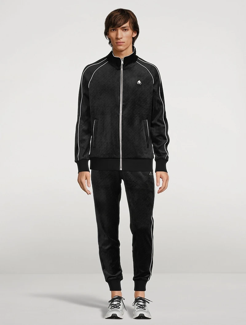 Monogram Rucker Velour Jogger Pants