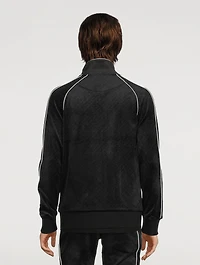 Monogram Rucker Velour Zip Hoodie