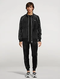Monogram Rucker Velour Zip Hoodie