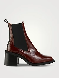 Patent Leather Chelsea Boots