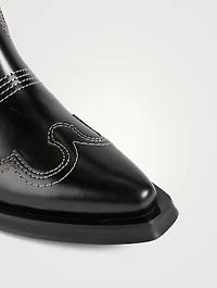 Mid Shaft Embroidered Western Boot