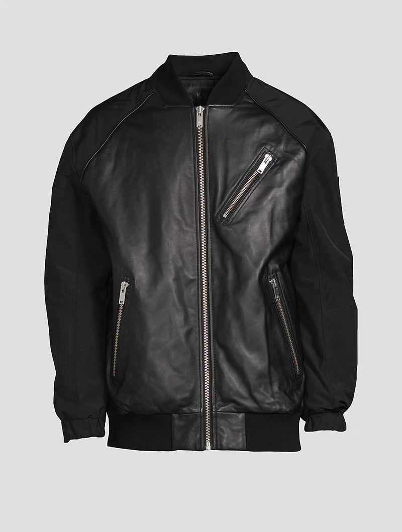 Anica Leather Bomber Jacket