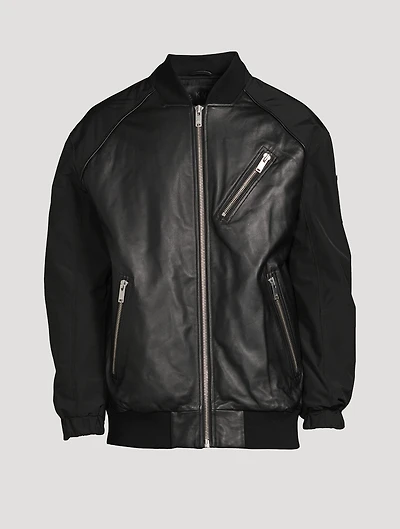 Anica Leather Bomber Jacket