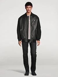 Anica Leather Bomber Jacket