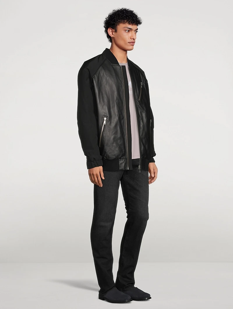 Anica Leather Bomber Jacket