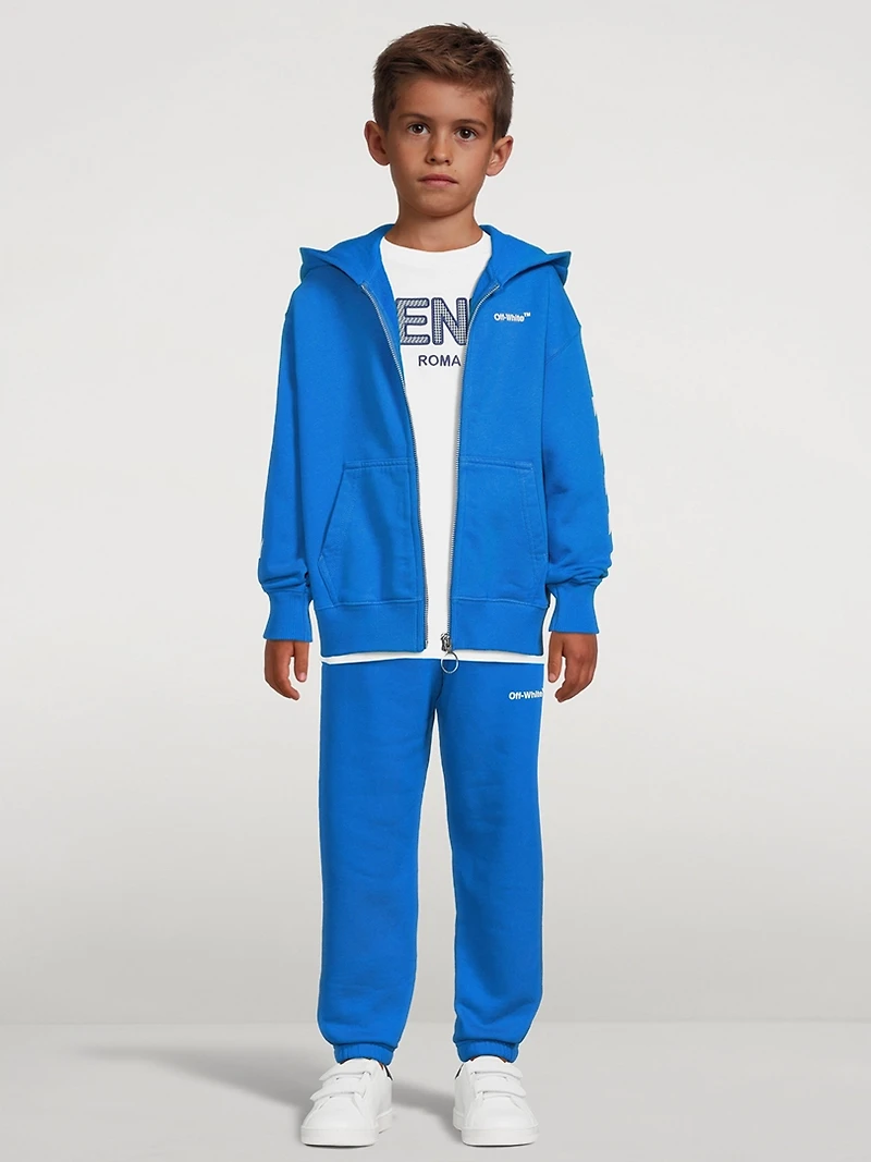Off Helvetica Zip Hoodie