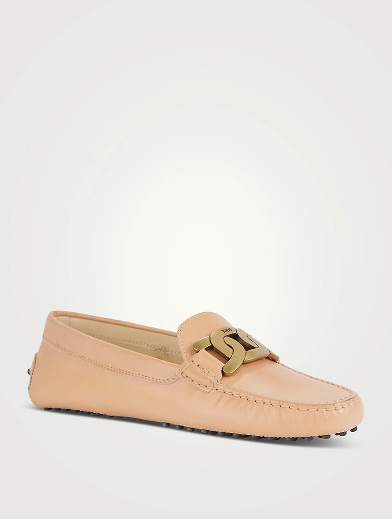 Kate Chain Gommino Leather Driving Shoes