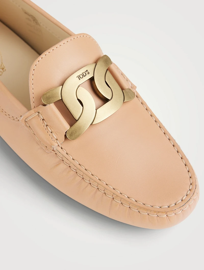 Kate Chain Gommino Leather Driving Shoes