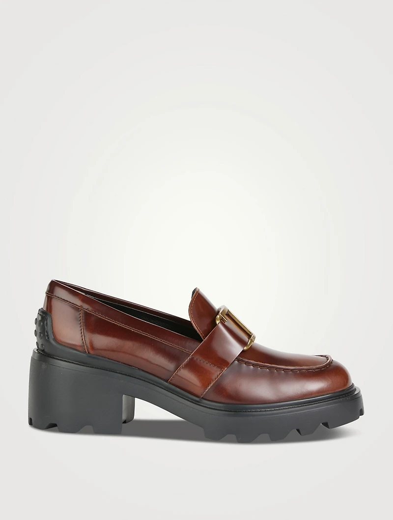 Leather Heeled Loafers