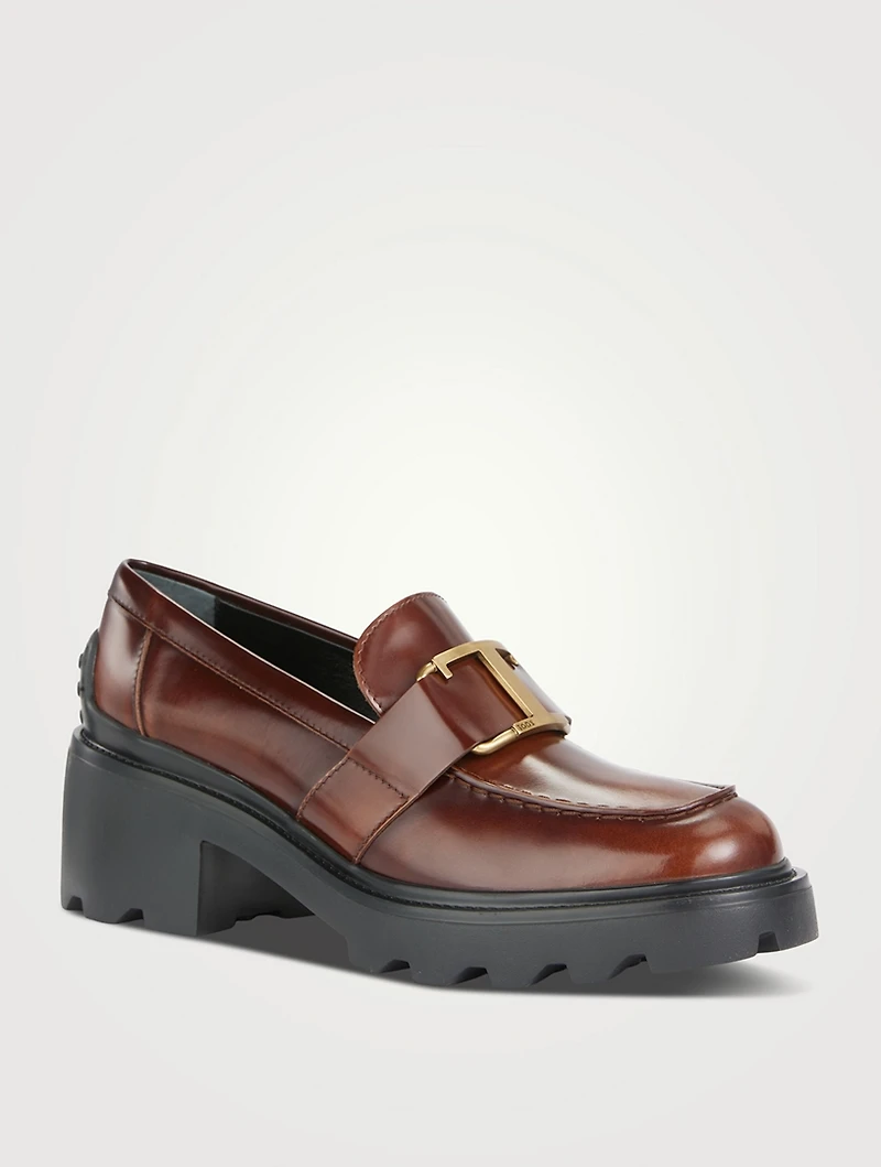 Leather Heeled Loafers