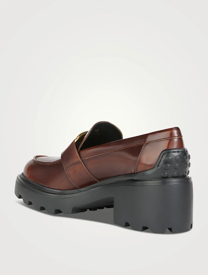 Leather Heeled Loafers