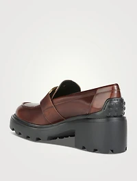 Leather Heeled Loafers