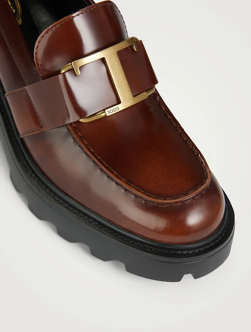 Leather Heeled Loafers