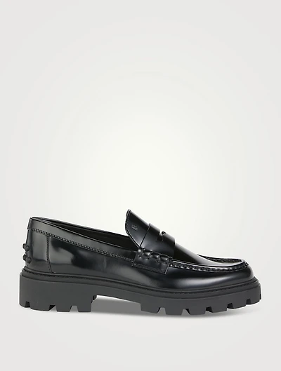 Leather Heeled Loafers