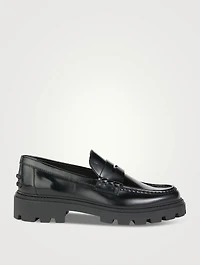 Leather Heeled Loafers