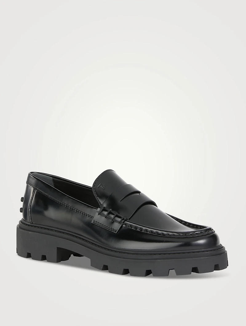 Leather Heeled Loafers
