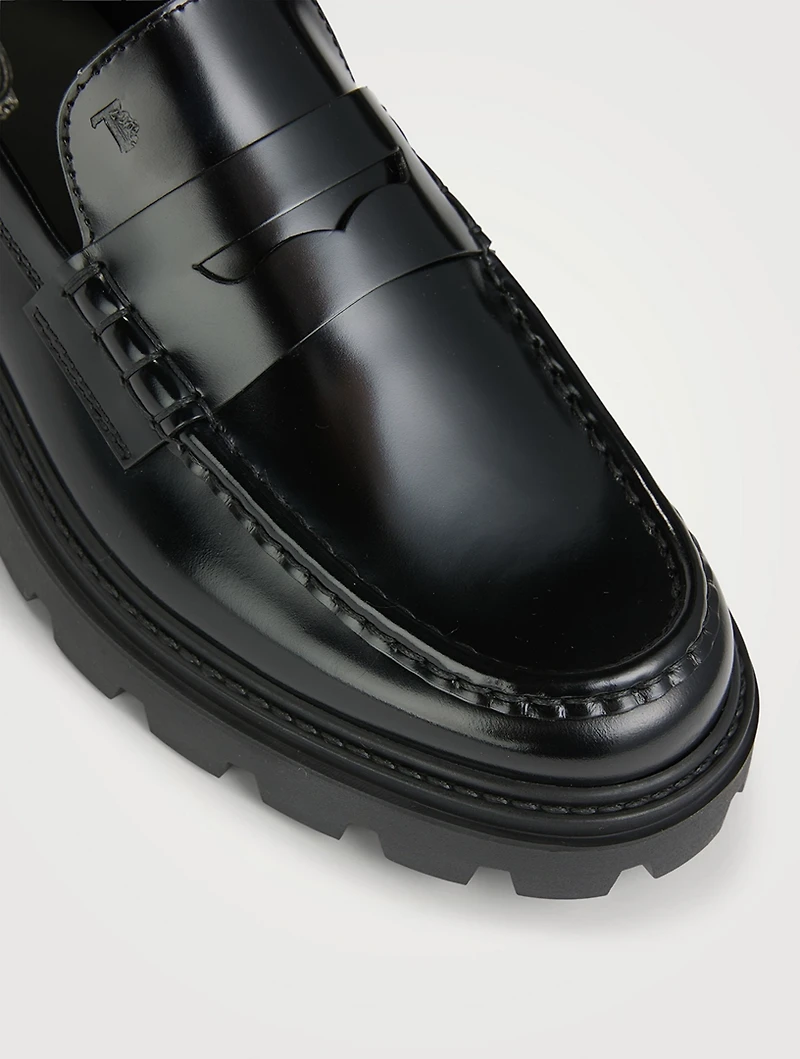Leather Heeled Loafers