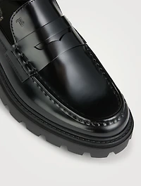 Leather Heeled Loafers